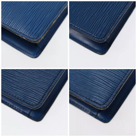 LOUIS VUITTON Epi Montaigne 23 Clutch Bag Blue - Picture 16 of 16